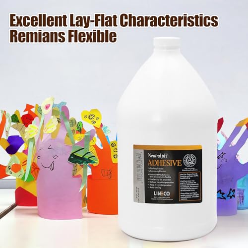 Lineco Neutral pH Adhesive 1 Gallon, Acid-Free, All-purpose Glue, Dries Clear and Remains Flexible. Used for Bookbinding and Book Repair, Paper Art - Image 4