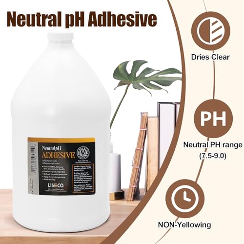 Lineco Neutral pH Adhesive 1 Gallon, Acid-Free, All-purpose Glue, Dries Clear and Remains Flexible. Used for Bookbinding and Book Repair, Paper Art - Image 3