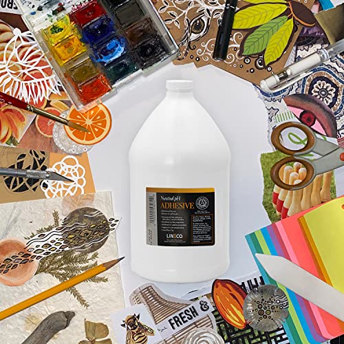 Lineco Neutral pH Adhesive 1 Gallon, Acid-Free, All-purpose Glue, Dries Clear and Remains Flexible. Used for Bookbinding and Book Repair, Paper Art - Image 5