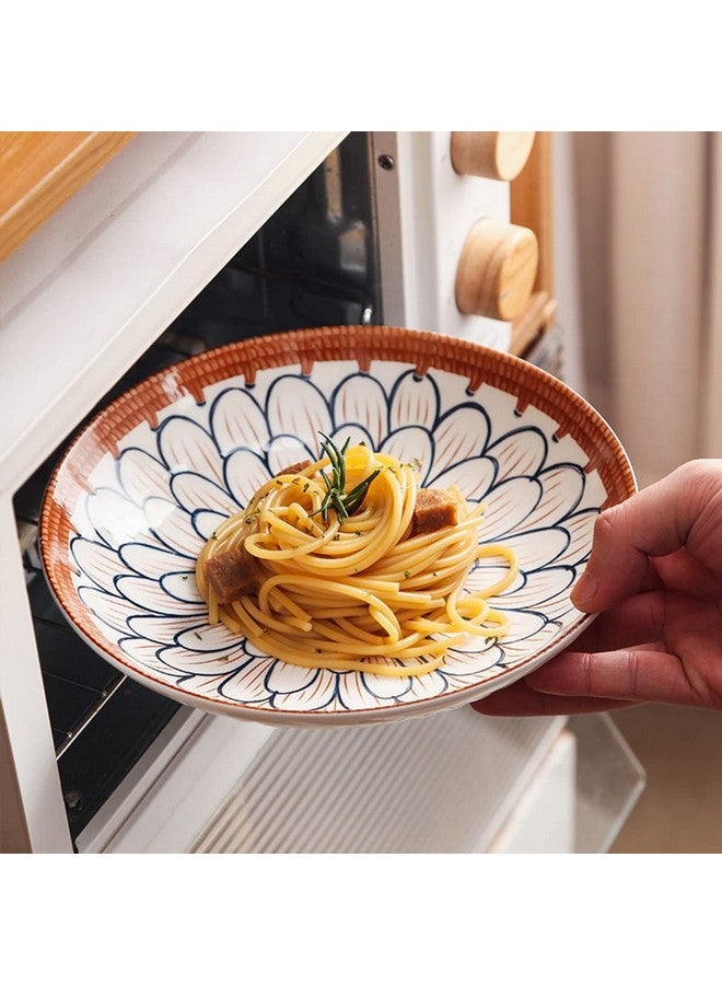 OLWICK® Ceramic Dinner Plates, 8 inches Round Kitchen Dinner Dishes for Dessert, Appetizer, Pasta, Salad, Sandwich, Microwave Oven Dishwasher Safe, Set of 2 - Image 5