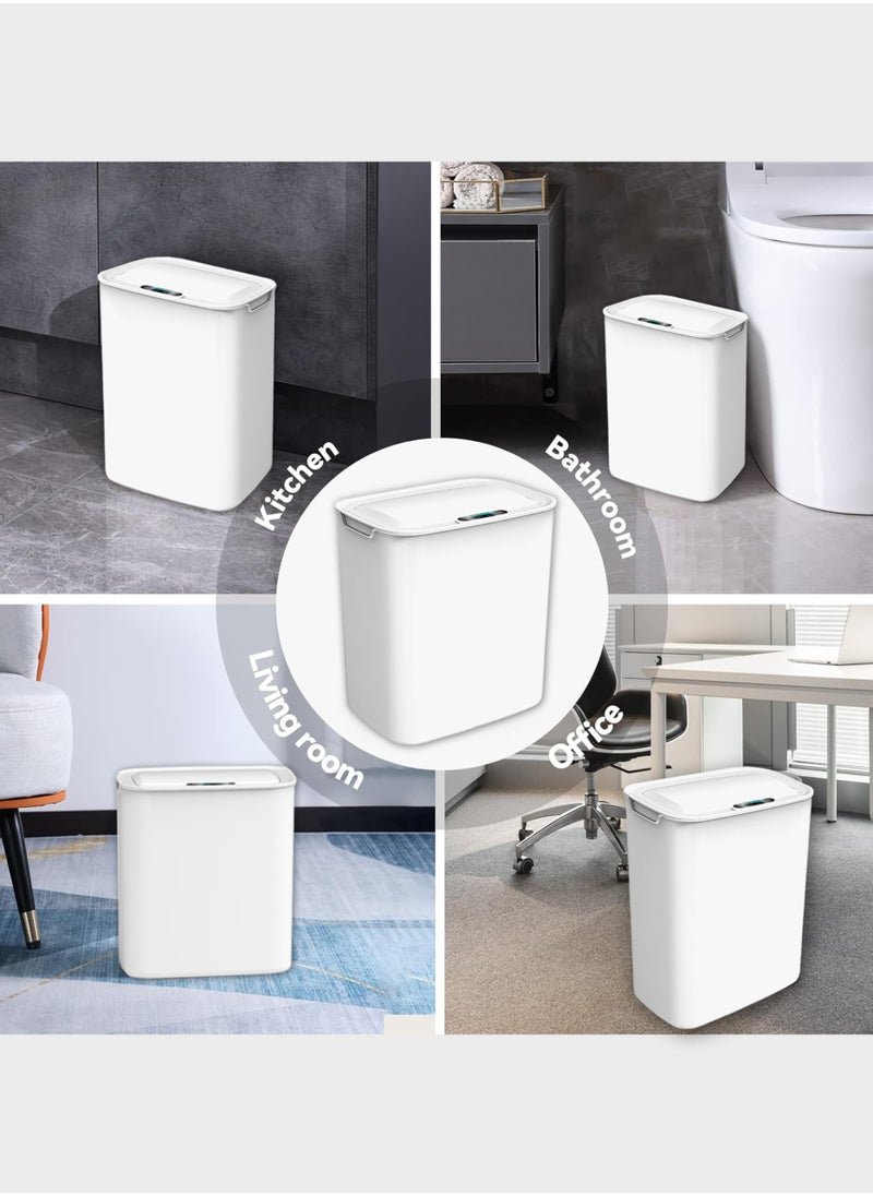 Jourvent 3.7 Gallon/14L Automatic Bathroom Trash Can, Touchless Motion Sensor Garbage Can with Lid, Smart Plastic Slim Wastebasket for Bathroom, Office, rv, Bedroom, Living Room  - Image 4