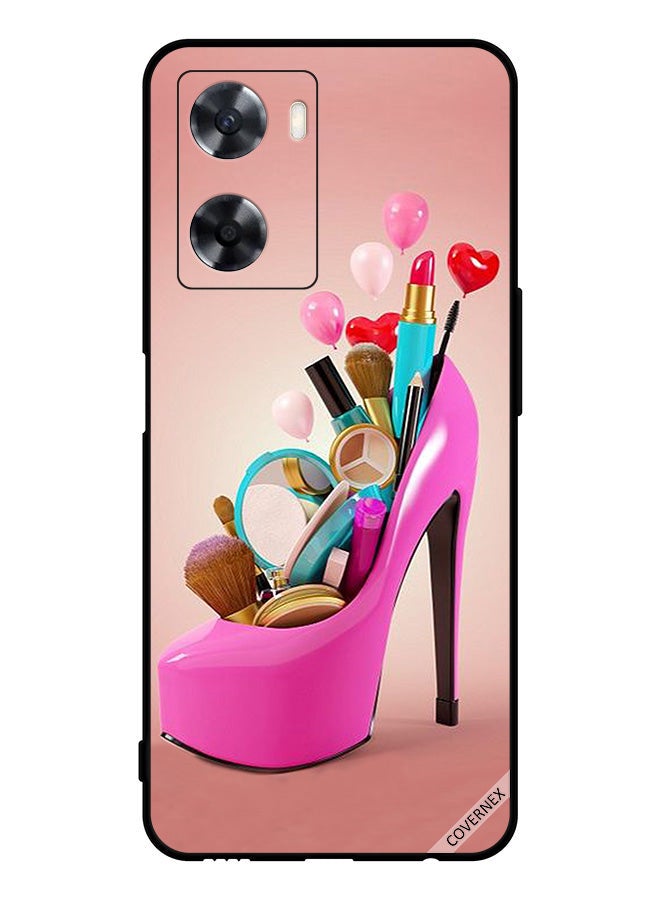Covernex Protective Case Cover For Oppo A77s Shoe With Makeup Items - Image 1