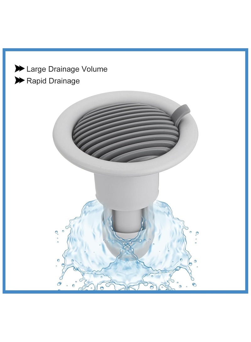2PCS Deodorant Floor Drain Sealed TPR Soft Plug One-way Drainage Design Wear-resistant and Anti-corrosion Anti-blocking Bathroom Kitchen Filter - Image 3