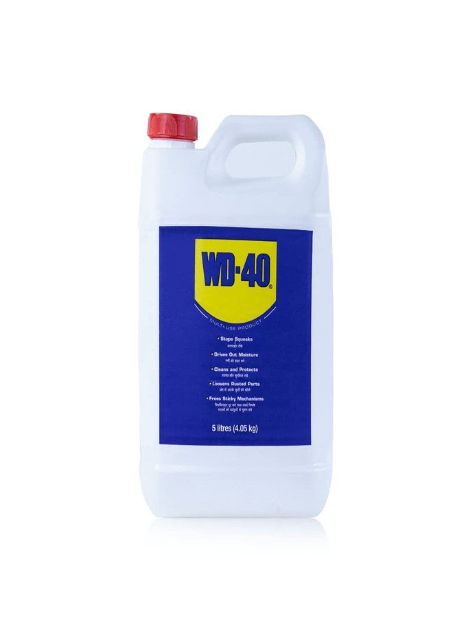 دبليو دي-40 بيدلايت WD-40 سعة 5 لترات | يحمي المعدات من الصدأ والتآكل، ويخترق الأجزاء العالقة، ويزيل الرطوبة، زيت تشحيم للصيانة، زيت تشحيم متعدد الأغراض، مزيل للشحوم، صيانة الأدوات - Image 1