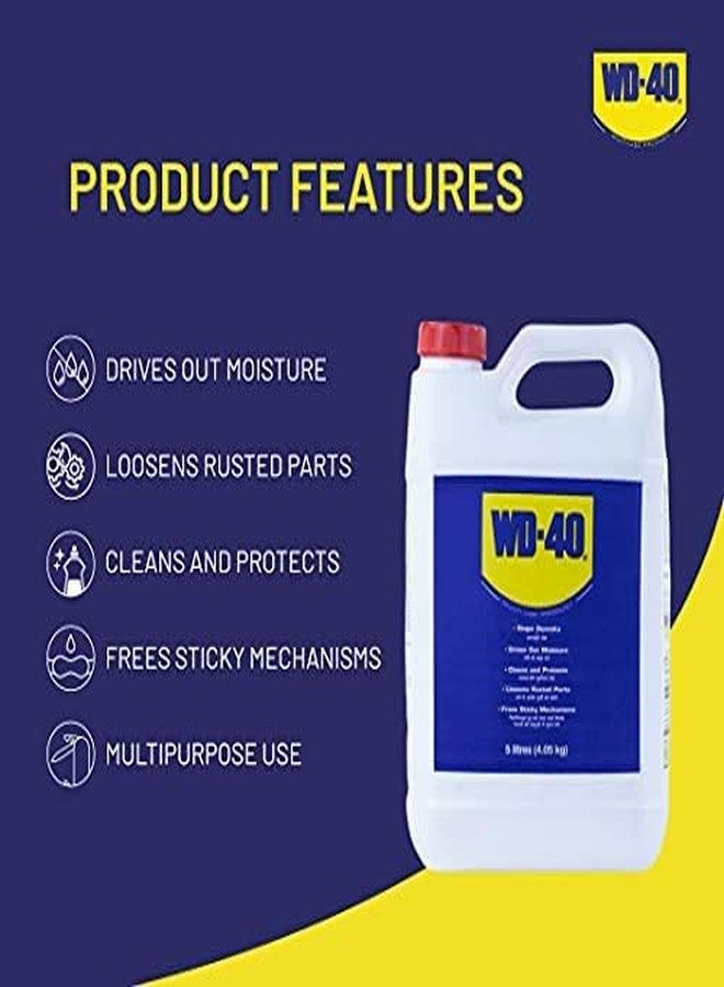 دبليو دي-40 بيدلايت WD-40 سعة 5 لترات | يحمي المعدات من الصدأ والتآكل، ويخترق الأجزاء العالقة، ويزيل الرطوبة، زيت تشحيم للصيانة، زيت تشحيم متعدد الأغراض، مزيل للشحوم، صيانة الأدوات - Image 3