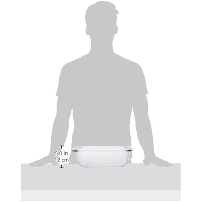 ريحني طاجن زجاجي مستطيل 7 أرطال زجاج مقاوم للحرارة الزجاج المقاوم للحرارة مناسب لموقد الغاز والكهرباء والأفران - Image 2