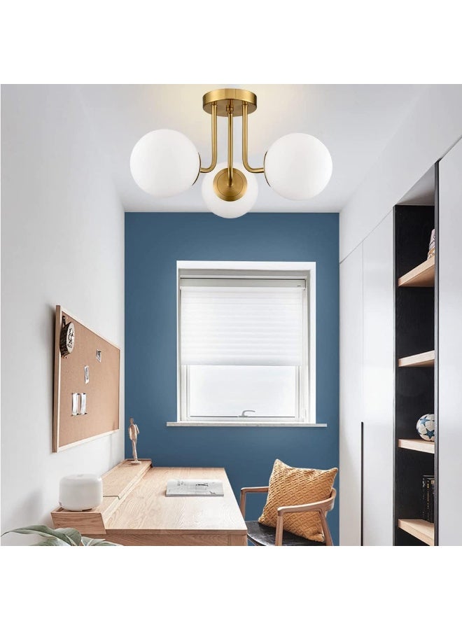 Cluc Gold Globo di vetro Chandelier - 3 globes - Image 4