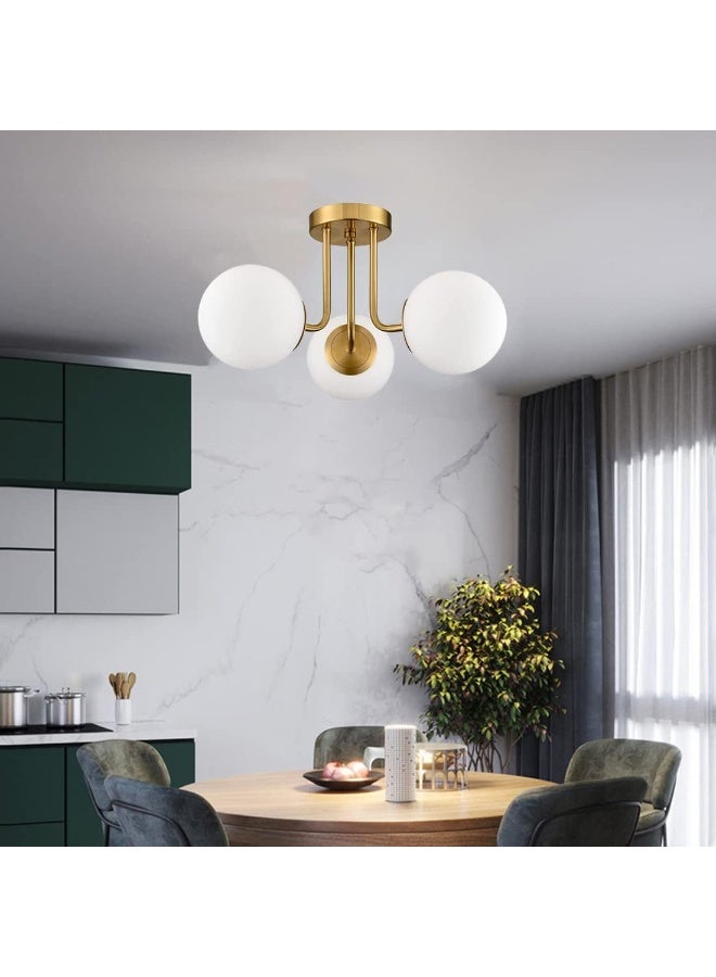 Cluc Gold Globo di vetro Chandelier - 3 globes - Image 3