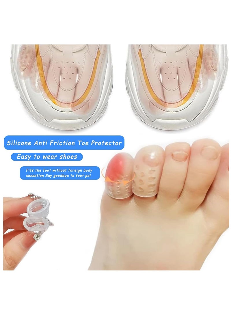 20pcs Silicone Anti-Friction Toe Protector, Silicone Toe Protectors, Gel Toe Protectors, Breathable Little Toe Covers, Blisters, Calluses, Corns Protection - Image 3