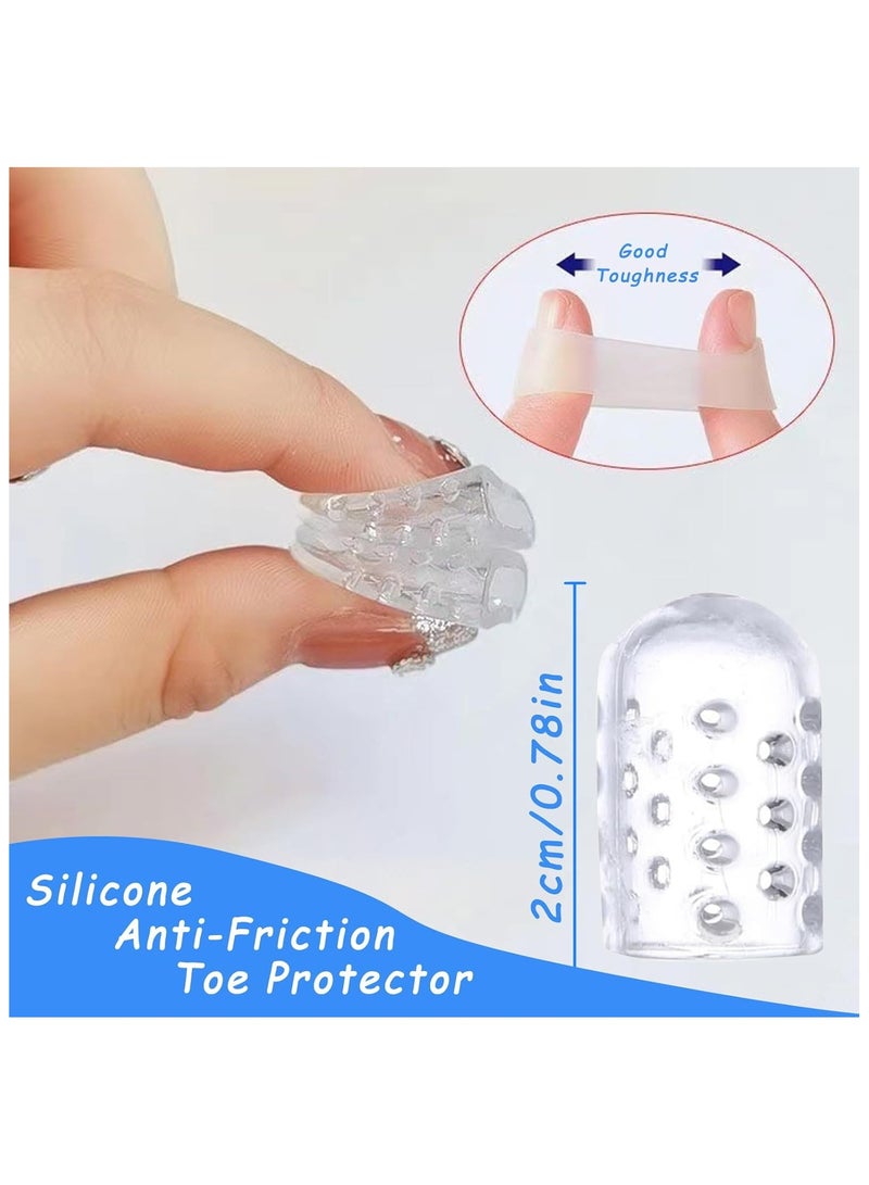 20pcs Silicone Anti-Friction Toe Protector, Silicone Toe Protectors, Gel Toe Protectors, Breathable Little Toe Covers, Blisters, Calluses, Corns Protection - Image 2