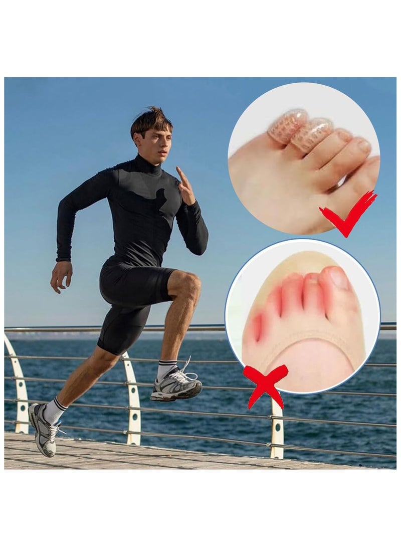 20pcs Silicone Anti-Friction Toe Protector, Silicone Toe Protectors, Gel Toe Protectors, Breathable Little Toe Covers, Blisters, Calluses, Corns Protection - Image 4