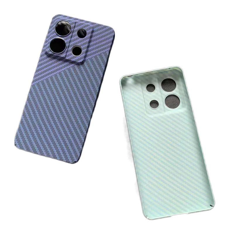 BB غطاء واقي بPVC لـ Redmi Note 13 مع حماية من السقوط ونسيج ألياف الكربون مع مقاوم للصدمات مع غلاف كافلار صلب مع قبضة مضادة للانزلاق باللون أخضر مضاد للانزلاق باللون الأخضر باللون ال. - Image 5