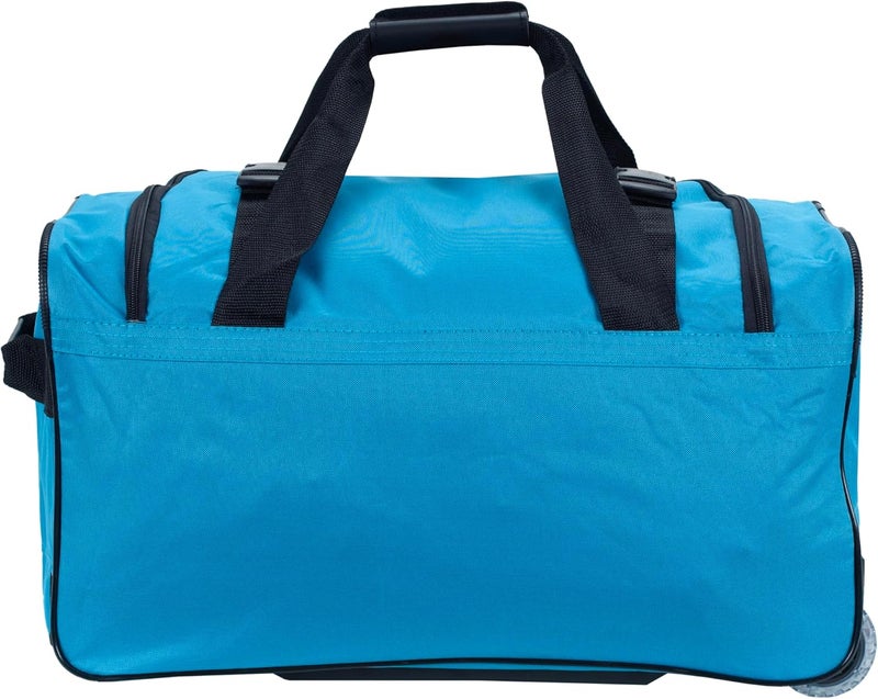 Rockland 22-Inch Rolling Duffel Bag in Turquoise with Multiple Pockets - Image 4