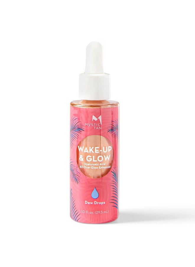 Mystic Tan Wake Up & Glow Drops 1.0 Fl. Oz. Instant Highlighting Drops For Face And Body With Hyaluronic Acid Perfect Skin Enhancer For Face And Body Premium Hydrating Illuminating Drops  - Image 2