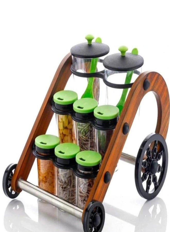 Drumstone 2677 Rajwadi Spice Jar Stand: Elegant and Functional Spice Organizer with Multiple Jars for Easy Access, Perfect for Keeping Your Kitchen Tidy and Your Spices Fresh - Image 1
