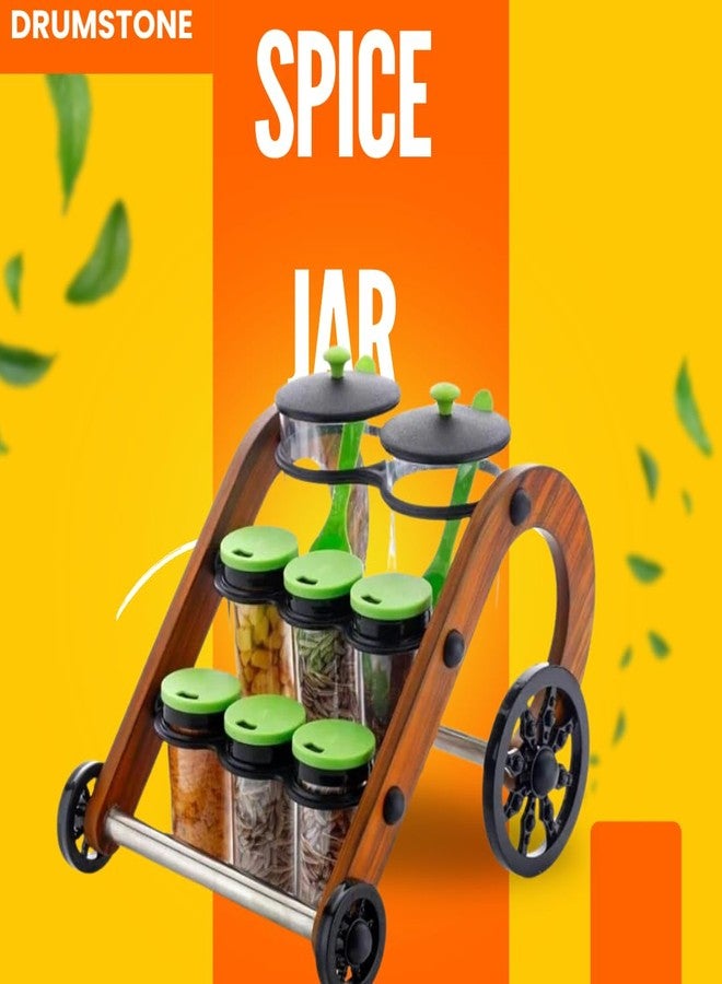 Drumstone 2677 Rajwadi Spice Jar Stand: Elegant and Functional Spice Organizer with Multiple Jars for Easy Access, Perfect for Keeping Your Kitchen Tidy and Your Spices Fresh - Image 4