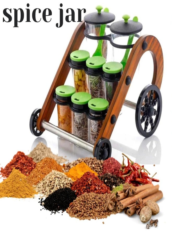 Drumstone 2677 Rajwadi Spice Jar Stand: Elegant and Functional Spice Organizer with Multiple Jars for Easy Access, Perfect for Keeping Your Kitchen Tidy and Your Spices Fresh - Image 5