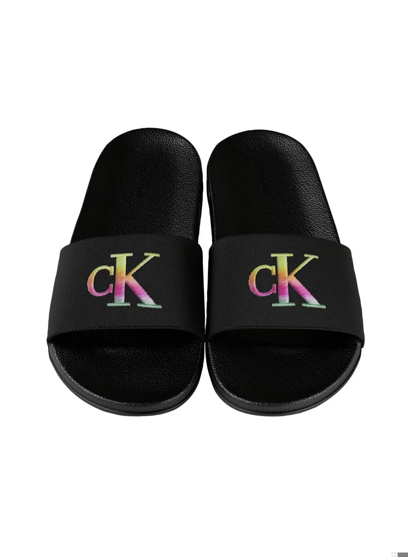 Calvin Klein Canvas Contoured Logo Sliders