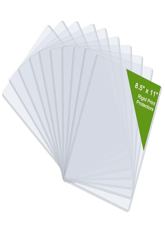 FMOACEN 8.5" x 11" Hard Plastic Sheet Protectors, Rigid Clear Waterproof Protectors, Paper Sleeves Photo Plastic Sleeves (14 Pack) - Image 1