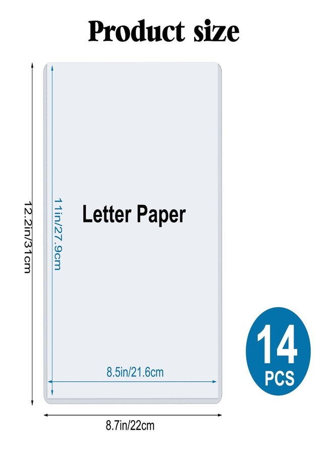 FMOACEN 8.5" x 11" Hard Plastic Sheet Protectors, Rigid Clear Waterproof Protectors, Paper Sleeves Photo Plastic Sleeves (14 Pack) - Image 2