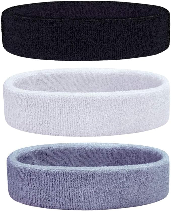 Sweat Band Headband Wristbands for Men - Head Wrist Sweatband Set for Women Kids Boys Girls - Ideal for Sports Athletics Event Workout Exercise Basketball Running Tennis Football