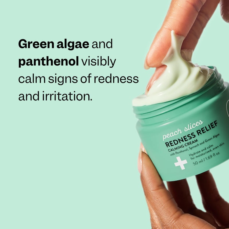Peach Slices - Redness Relief Calming Cream (1.69 oz) - Hydrate & Calm - Moisturized, Even Skin - Panthenol, Spinach, Green Algae, & Turmeric - Vegan, Cruelty Free, Korean Skin Care & Beauty - Image 5