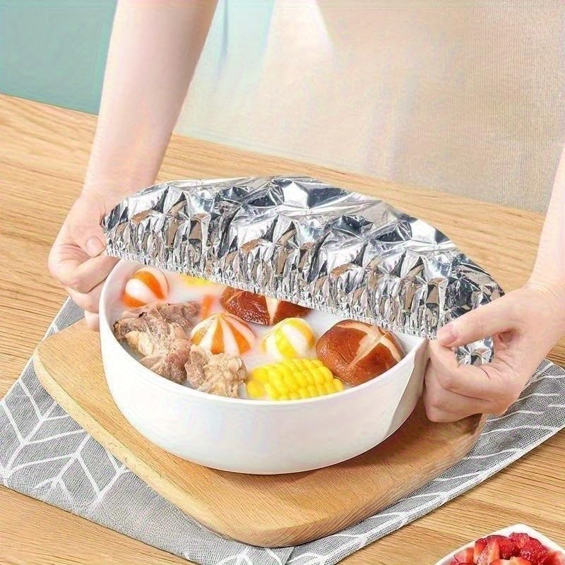 10 Pack Reusable Insulated Food Covers, Heat Resistant, Keep Food Hot and Fresh, Versatile for Kitchen and Storage - Image 1