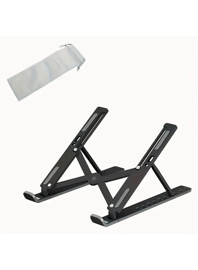 One Piece Adjustable Laptop Stand Portable Folding Cooling Stand with 7 Gear Adjustment Compatible with All Laptops Desktops and Tablets Durable ABS Material - Image 4