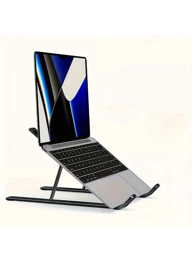 One Piece Adjustable Laptop Stand Portable Folding Cooling Stand with 7 Gear Adjustment Compatible with All Laptops Desktops and Tablets Durable ABS Material - Image 5