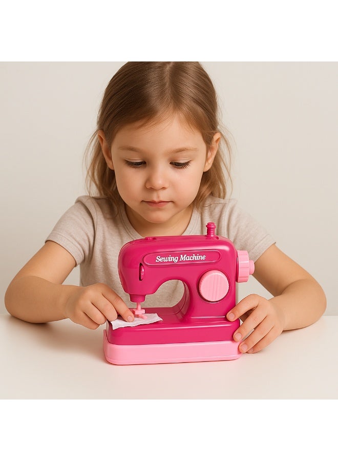 بريميم آلة خياطة منزلية صغيرة باللون الوردي – محمولة للخياطة اليدوية والإصلاحات والمشاريع القماشية - Image 2