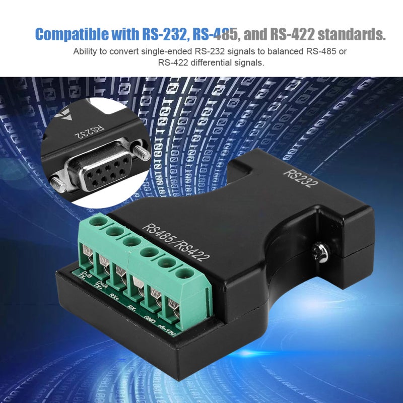 RS-232 To 485 Adapter Compact Lightweight Design - No Jumper Switching Adaptive RS-232 To 422 Converter For Industrial Automation, Attendance Machines And Control Systems - Image 3