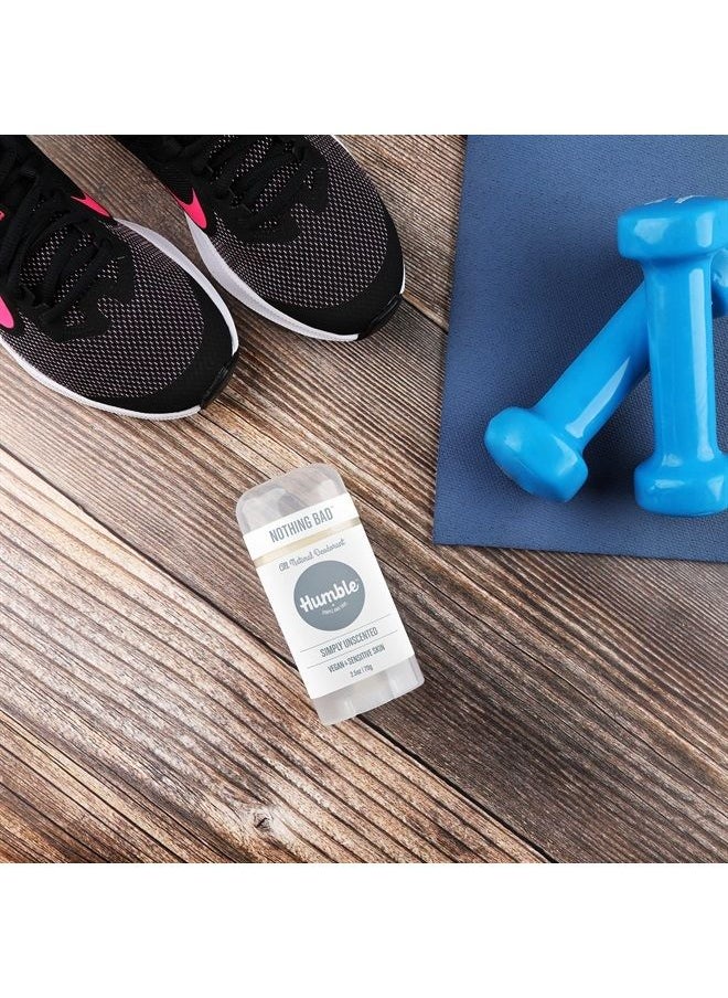 HUMBLE SIMPLE AND TRUE. - Humble Brands All Natural Vegan Aluminum Free Deodorant Stick for Sensitive Skin, Sensitive Simply Unscented Deodorant Full & Travel Pack - Image 1