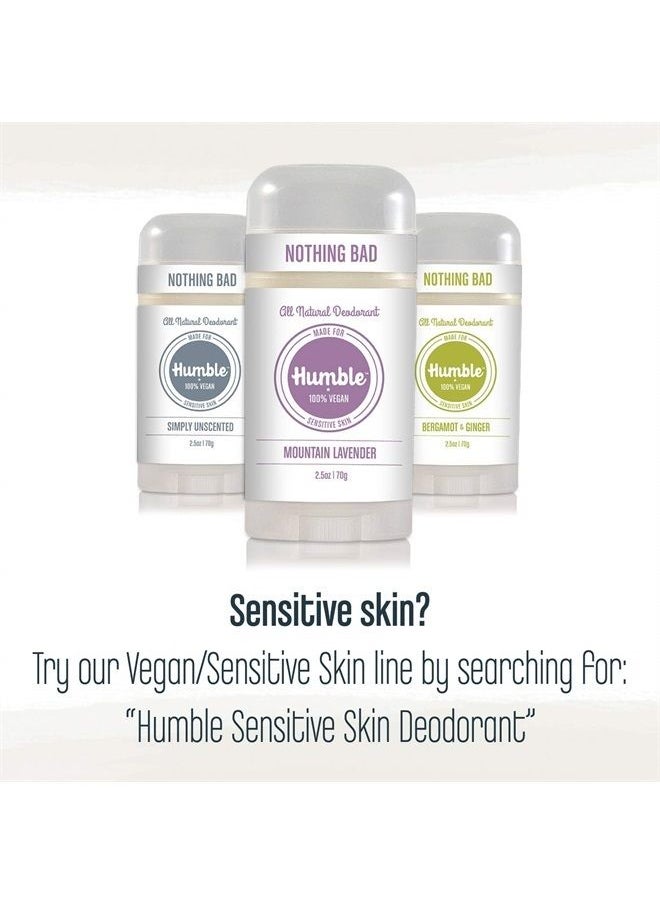 HUMBLE SIMPLE AND TRUE. - Humble Brands All Natural Vegan Aluminum Free Deodorant Stick for Sensitive Skin, Sensitive Simply Unscented Deodorant Full & Travel Pack - Image 1