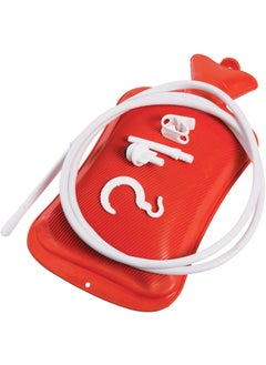 Mabis MABIS Reusable Hot Water Bottle, Enema and Douche Kit Helps to Alleviate Pain Associated with Constipation, Bloating, Aches and Pains, 2 Quart Capacity, 42-842-000, Red, One 