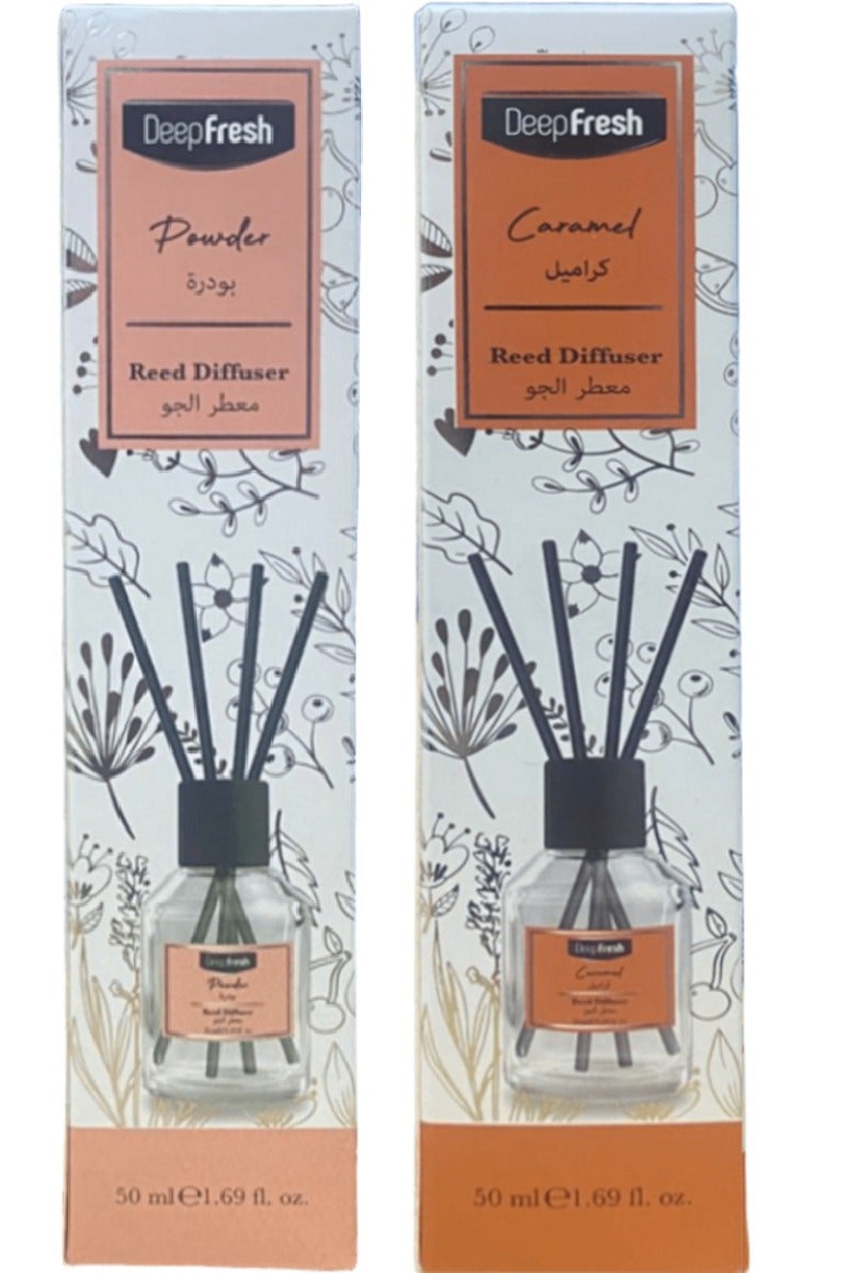 Deep Fresh Set of 2 pieces Reed Diffuser With different scents 50 ML - Image 1