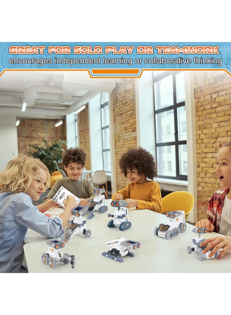 SYOSI STEM Robot Kit, 14 in 1 Solar Powered Educational DIY Robotics Toy, Science Building Kit with 191 Pieces, Battery Optional, Hands On Learning for Boys Girls Age 8-13, 1 Set - Image 5