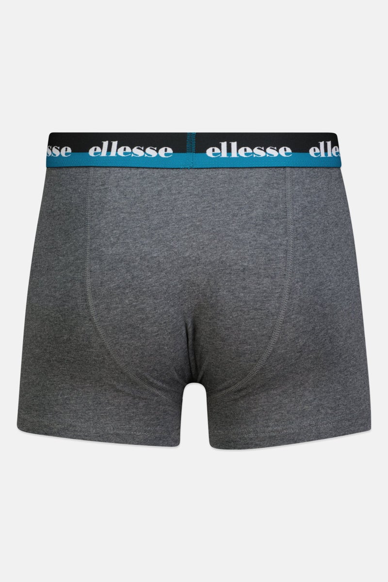 Ellesse Men 3 Pieces Brand Logo Trunks, Multicolor - Image 2