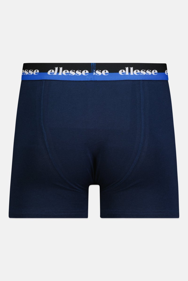 Ellesse Men 3 Pieces Brand Logo Trunks, Multicolor - Image 3