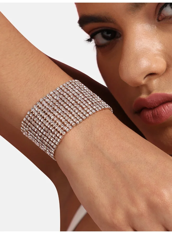 SOHI Rhinestone Bling Statement Artificial Bracelet Jewellery