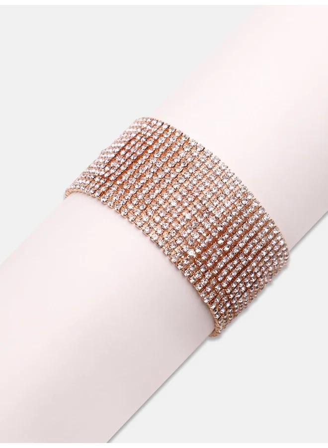 SOHI Rhinestone Bling Statement Artificial Bracelet Jewellery