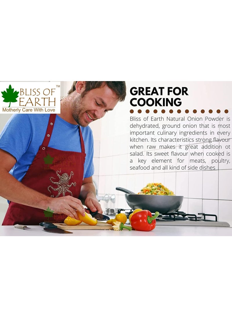 Bliss Of Earth 200Gm Natural White Onion Powder, Dehydrated, Good For Cooking & Hair Growth - Image 2
