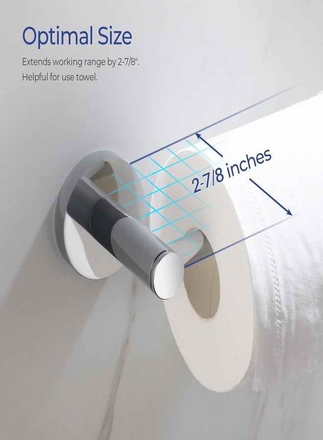 Kibi Circular Toilet Paper Roll Holder - Modern Wall-Mounted Bathroom Tissue Holder, Heavy-Duty Brass Construction, Rust-Resistant, Durable & Space-Saving Design (Chrome, KBA1402) - Image 4