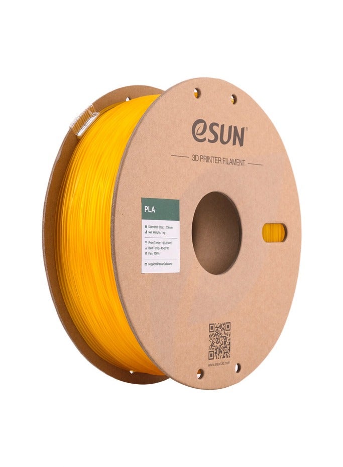 eSun 3D Printer Filament PLA 1.75 mm Dimensional Accuracy +/- 0.05 mm 1 Kg (2.2 lbs) Spool 3D Printing Material for 3D Printers – Glass Orange - Image 1