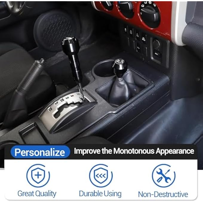 rayihni Car Gear Shifter Head Replacement Fit for Toyota FJ Cruiser 2007 2008 2009 2010 2011 2012 2013 2014 2015 2016 2017 2018 2019 2020 2021 Shift Button Knob Replacement Kit Toyota FJ Accessories - Image 5