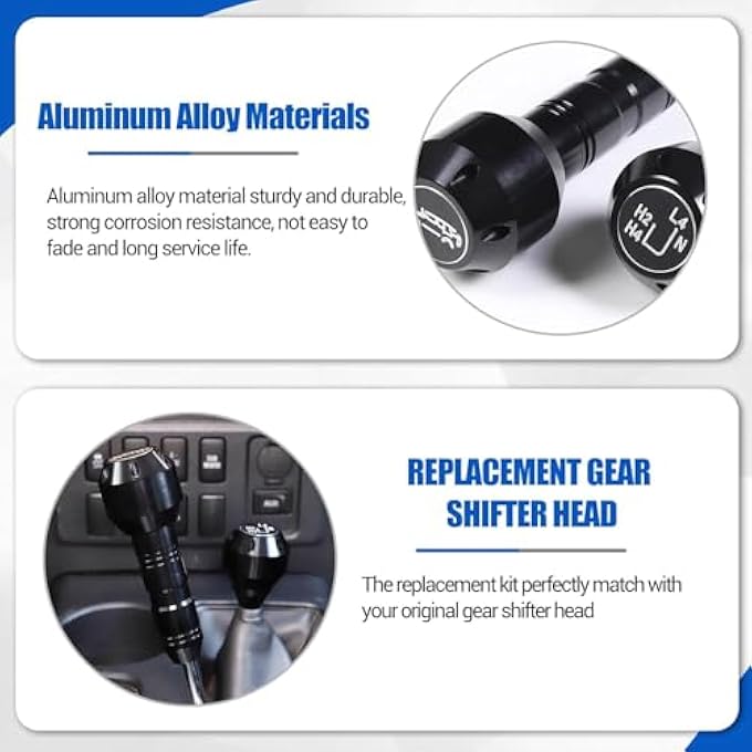 rayihni Car Gear Shifter Head Replacement Fit for Toyota FJ Cruiser 2007 2008 2009 2010 2011 2012 2013 2014 2015 2016 2017 2018 2019 2020 2021 Shift Button Knob Replacement Kit Toyota FJ Accessories - Image 4