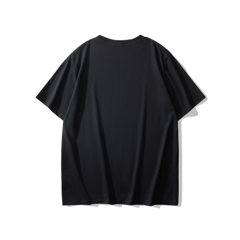 Summer Short Sleeve Brown Ape Print Cotton Tee White  - Image 5