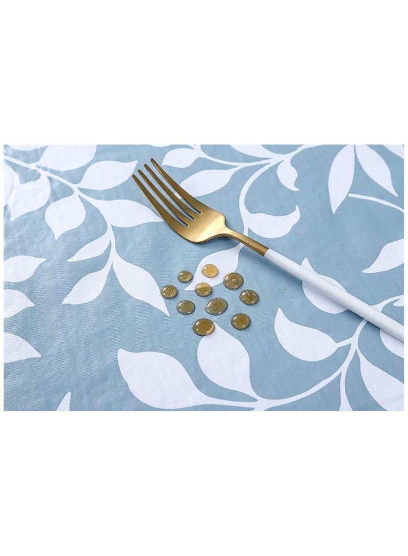 Y&D Waterproof tablecloth Heavy Duty Vinyl Rectangle Tablecloth with Flannel Backing for Kitchen Party Picnic Dining Spring Summer Indoor and Outdoor 55X78 Inch - Image 3