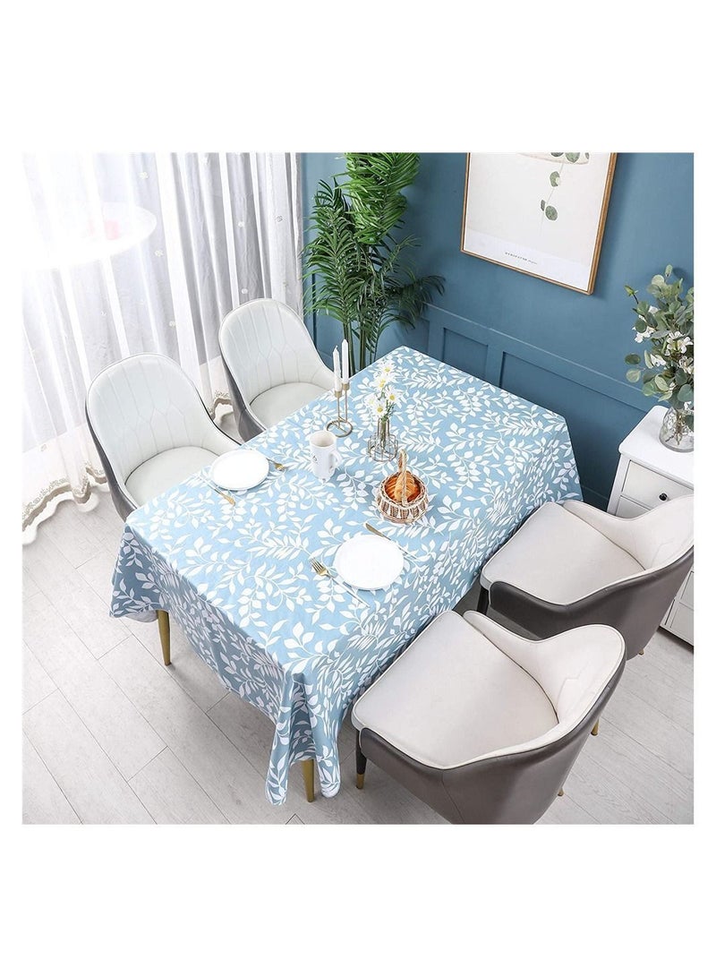 Y&D Waterproof tablecloth Heavy Duty Vinyl Rectangle Tablecloth with Flannel Backing for Kitchen Party Picnic Dining Spring Summer Indoor and Outdoor 55X78 Inch - Image 2