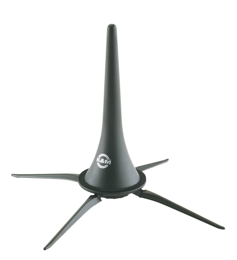 KM K&M König & Meyer 15222.000.55 Clarinet In-Bell Portable Stand - Lightweight with 4 Leg Folding Base - Fits A and B Clarinets - Stable Secure Base - Professional Grade - Made in Germany - Black - Image 1