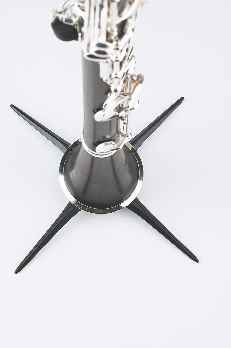 KM K&M König & Meyer 15222.000.55 Clarinet In-Bell Portable Stand - Lightweight with 4 Leg Folding Base - Fits A and B Clarinets - Stable Secure Base - Professional Grade - Made in Germany - Black - Image 2